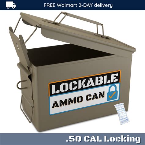 lockable metal ammo box|50 cal ammo can lock.